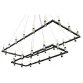 Eurofase 37048-013 Satin Nickel Black Mix Altamont, Chandelier, 18-light, 52'', Satin Nickel-black Mix, White Acrylic Image 1