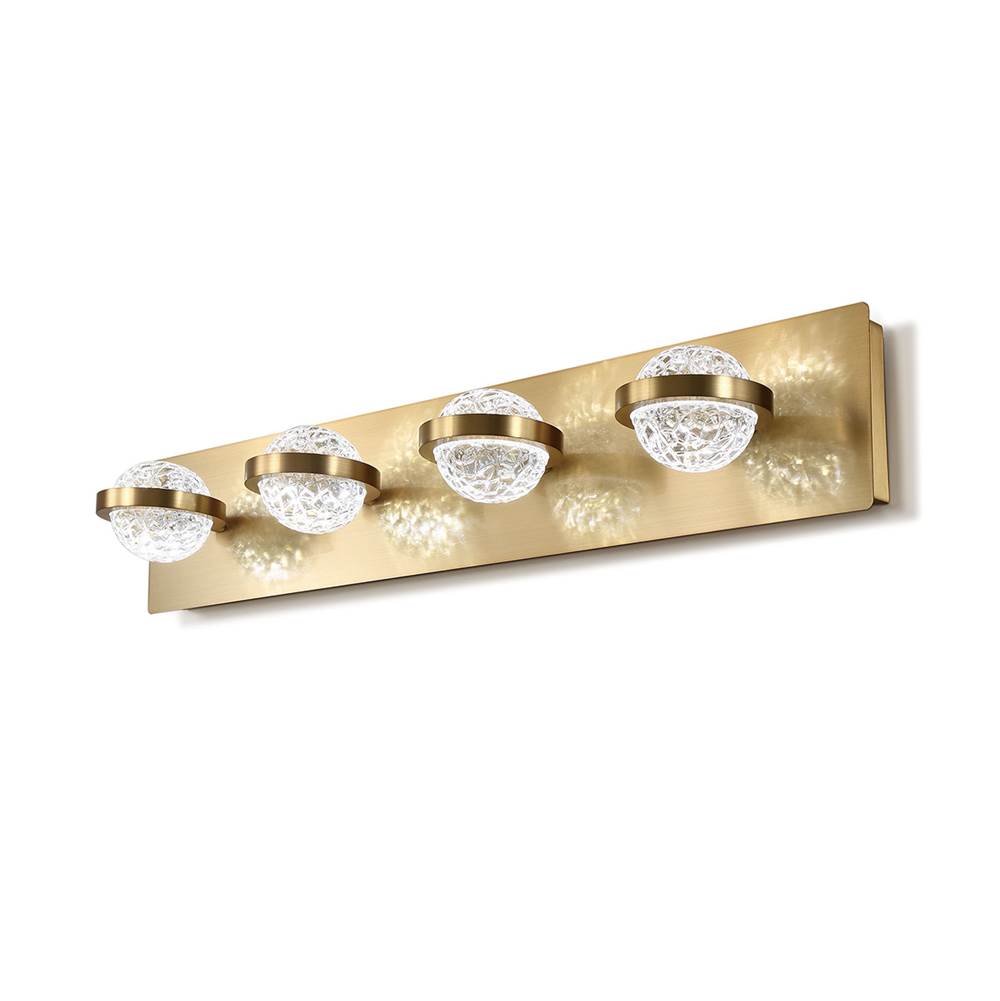 Eurofase 37070-021 Gold Ryder, Vanity, 4lt, 26'', Gold, Clear Glass Image 1