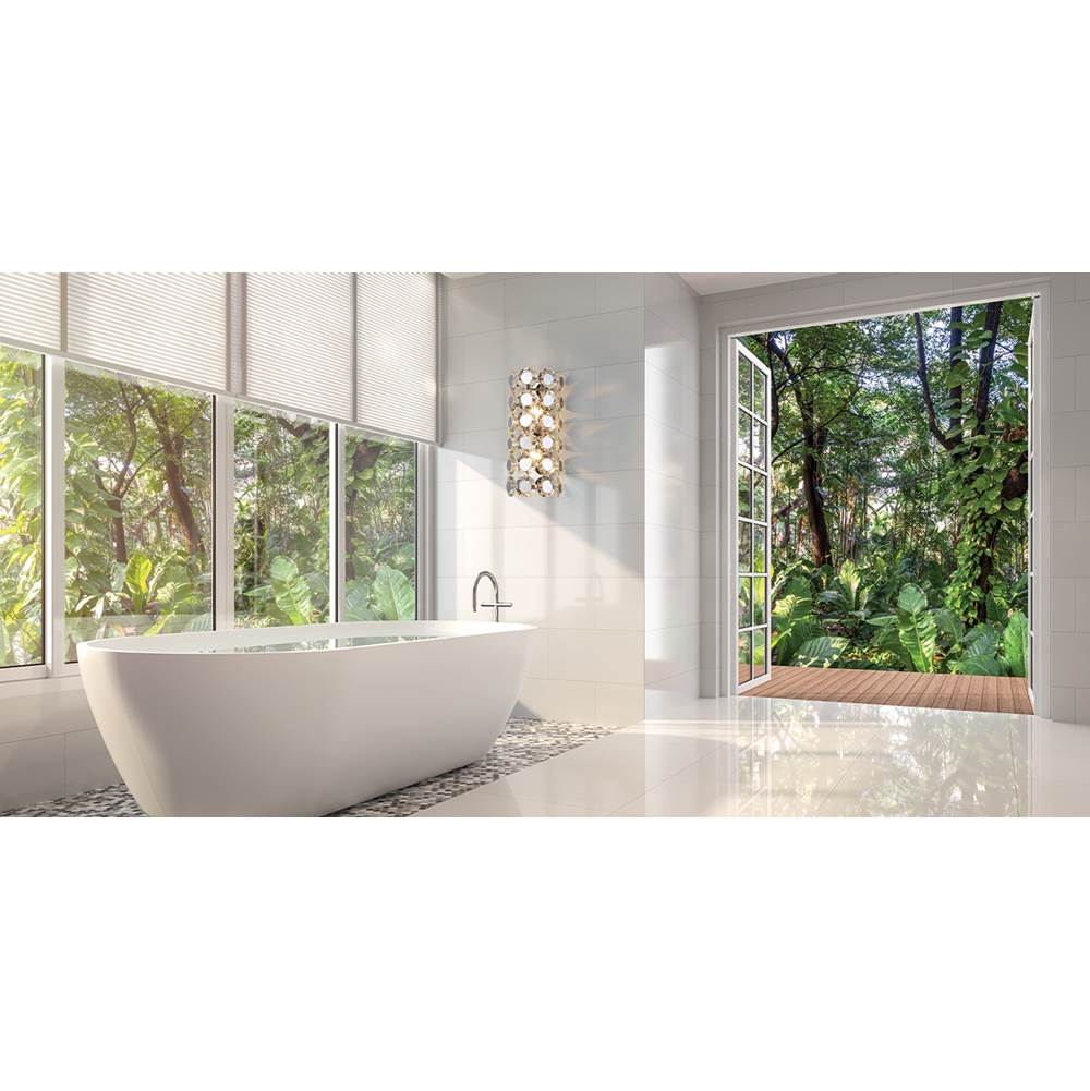 Eurofase 44283-018 Chrome Perrene, Wall Sconce, 2-light, 19'', Chrome, Clear Glass Image 6