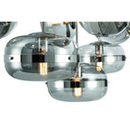 Eurofase Nottingham, Chandelier, 10-light, 54'', Polished Nickel, Smoked Glass