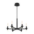 Eurofase Torna, Chandelier, 6-light, 28'', Matte Black, White Acrylic