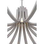 Eurofase 49011-029 Brushed Nickel Olette, Chandelier, 12-light, 36'', Brushed Nickel, Frosted Acrylic Image 4