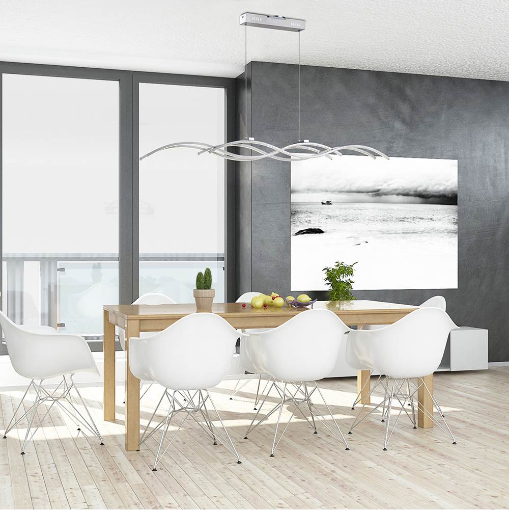 Eurofase 30042-018 Silver Plated Sly, Chandelier , 4-light, 46'', Silver Plated Image 5