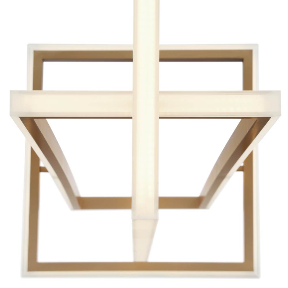 Eurofase 39324-023 Satin Gold Paint Bordo, Chandelier, 3-light, 56'', Satin Gold Paint, White Acrylic Image 1