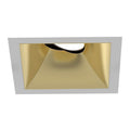 Eurofase Oscar Small 15w Square White Trim Gold Baffle Gimbal Wide 3500k Clear Lens