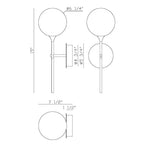 Eurofase 48911-023 Satin Nickel Iissa, Wall Sconce, 19'', Satin Nickel, Smoked Glass Image 2