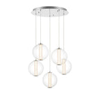 Eurofase 45737-015 Chrome Atomo, Chandelier, 5-light, 26'', Chrome, Clear Glass Image 6