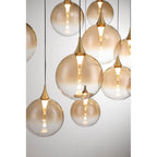 Eurofase 48932-035 Gold Iissa, Chandelier, 10-light, 47'', Gold, Amber Glass Image 3