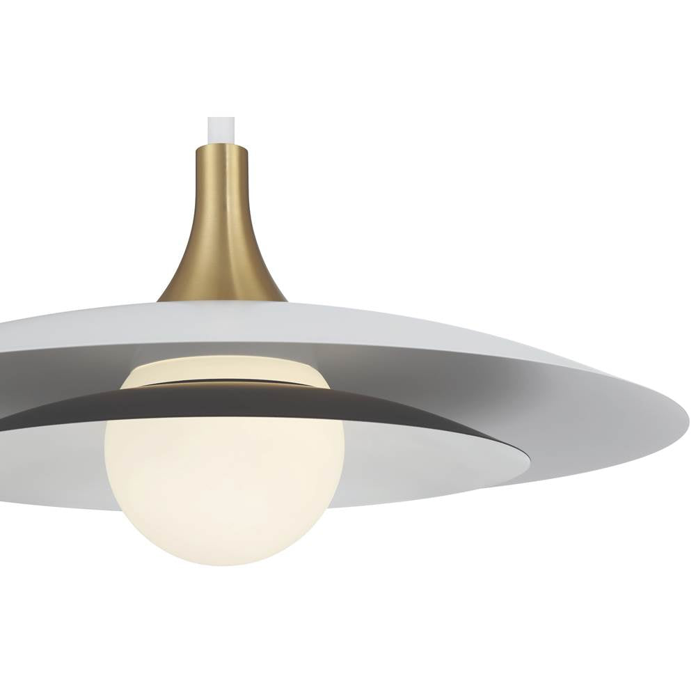 Eurofase 46785-015 Matte White Welsh, Pendant, 30'', Matte White, White Glass Image 1