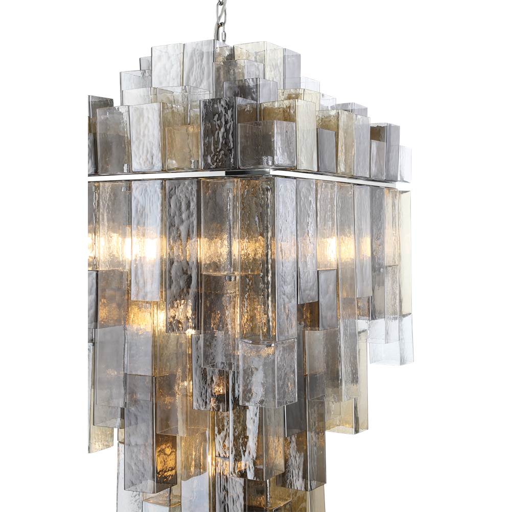 Eurofase 47912-014 Chrome Altesa, Chandelier, 20-light, 46'', Chrome, Mixed Glass Image 2