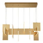 Eurofase 38044-014 Brushed Gold Coburg, Chandelier , 3-light, 42'', Brushed Gold Image 2