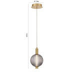 Eurofase Palmas, Pendant, 10'', Gold, Smoked Glass