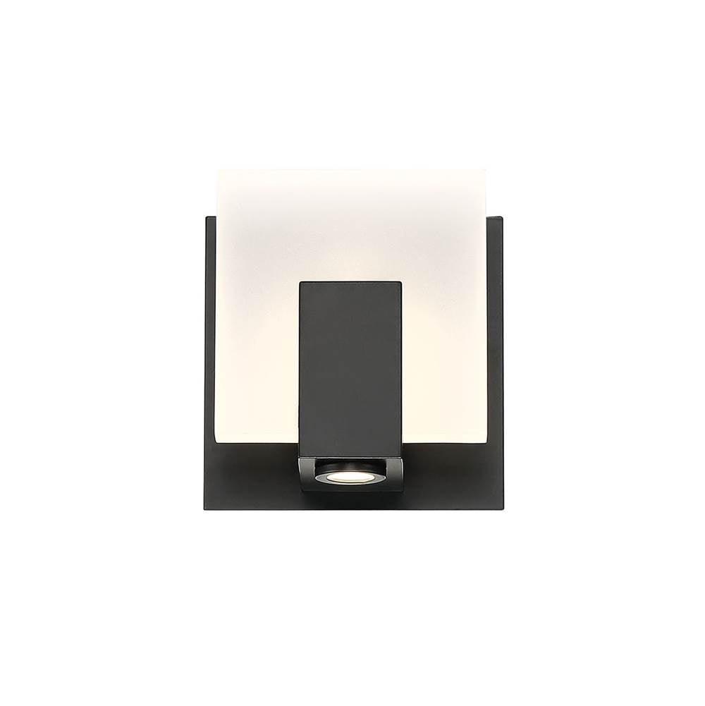 Eurofase Canmore, Vanity, 1lt, Matte Black, Clear Glass