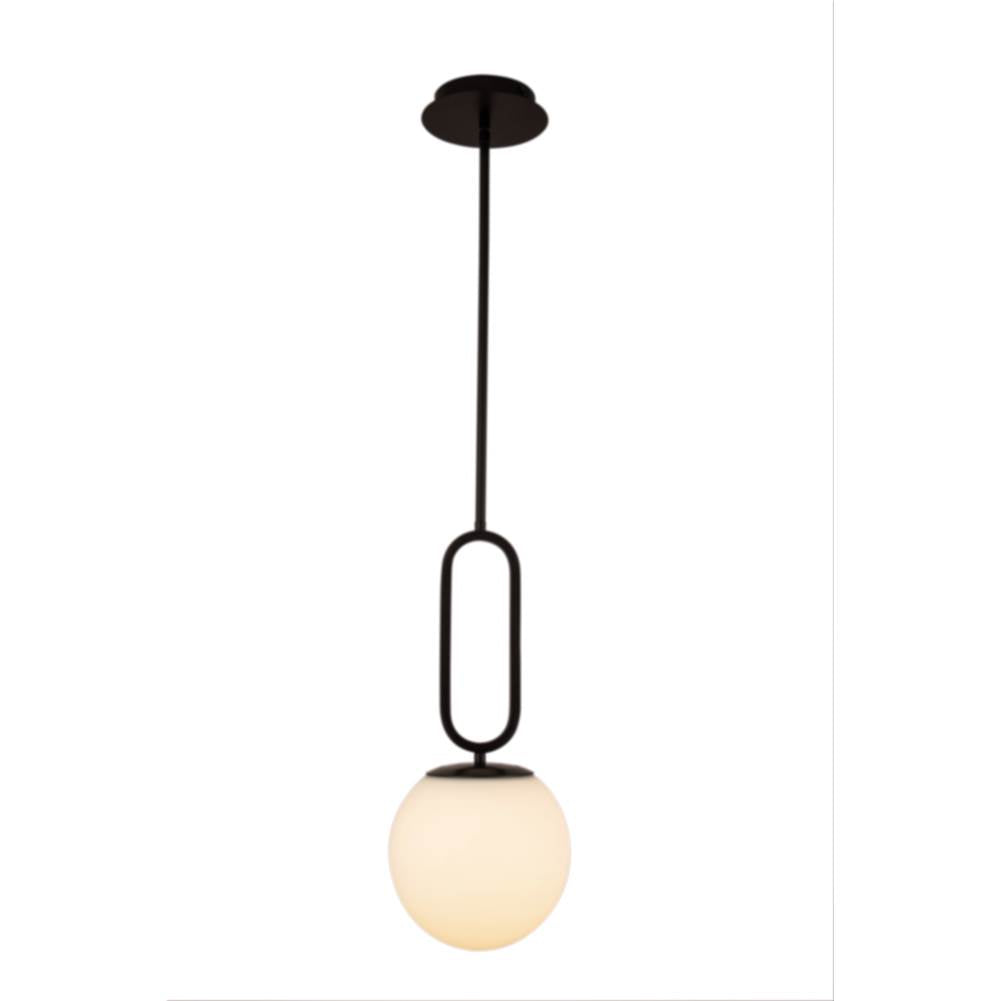 Eurofase 37231-019 Matte Black Prospect, Pendant, 10'', Matte Black, White Glass Image 1