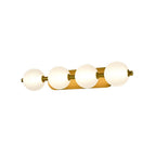 Eurofase 47194-014 Gold Palmas, Vanity, 4lt, 30'', Gold, White Glass Image 2