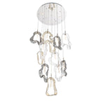 Eurofase 49237-023 Polished Nickel Norah, Chandelier, 12-light, 24'', Polished Nickel, Mixed Glass Image 5