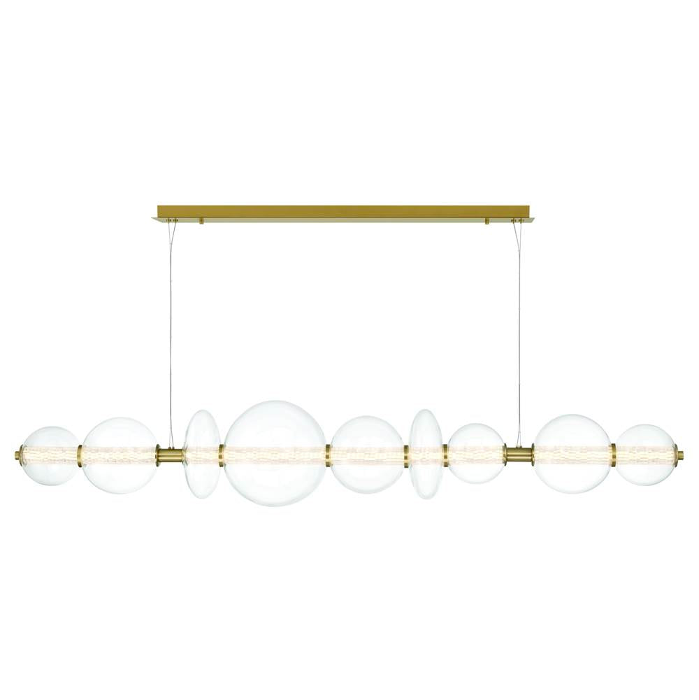Eurofase Atomo, Chandelier, 9-light, 74'', Gold, Clear Glass