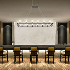 Eurofase 37048-013 Satin Nickel Black Mix Altamont, Chandelier, 18-light, 52'', Satin Nickel-black Mix, White Acrylic Image 3