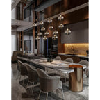 Eurofase 48939-027 Matte Black Iissa, Chandelier, 14-light, 72'', Matte Black, Smoked Glass Image 2