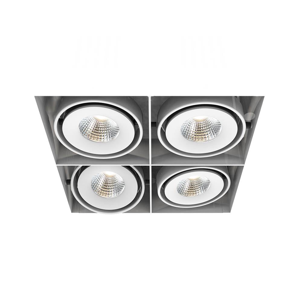 Eurofase  Multiple 15w 4 Lights Square Trimless 20 Degree Gimbal 3000k White