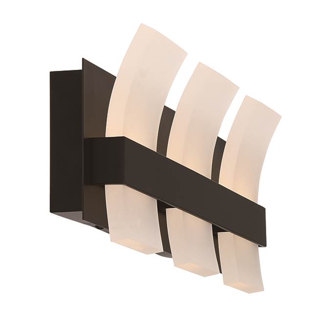 Eurofase 35655-028 Matte Black Cambridge, Vanity, 3lt, 21'', Matte Black, White Acrylic Image 2