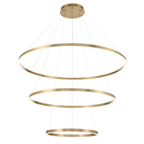 Eurofase 31474-038 Brushed Gold Spunto, Chandelier, 3-light, 61'', Brushed Gold, White Glass Image 2