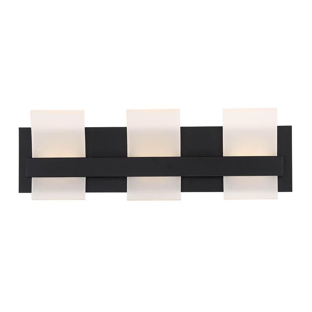 Eurofase 35655-028 Matte Black Cambridge, Vanity, 3lt, 21'', Matte Black, White Acrylic Image 6