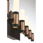 Eurofase 45238-017 Brass Black Mix Albany, Vanity, 6lt, 32'', Brass-black Mix, White Acrylic Image 3