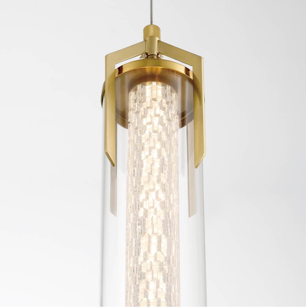Eurofase 45716-027 Gold Espada, Pendant, 20'', Gold, Clear Glass Image 1