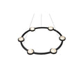 Eurofase 39308-016 Matte Black Circolo, Chandelier, 6-light, 36'', Matte Black, Clear Glass Image 1