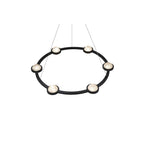 Eurofase 39308-016 Matte Black Circolo, Chandelier, 6-light, 36'', Matte Black, Clear Glass Image 1