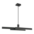 Eurofase 37064-013 Matte Black Cameno, Chandelier, 45'', Matte Black, White Acrylic Image 1