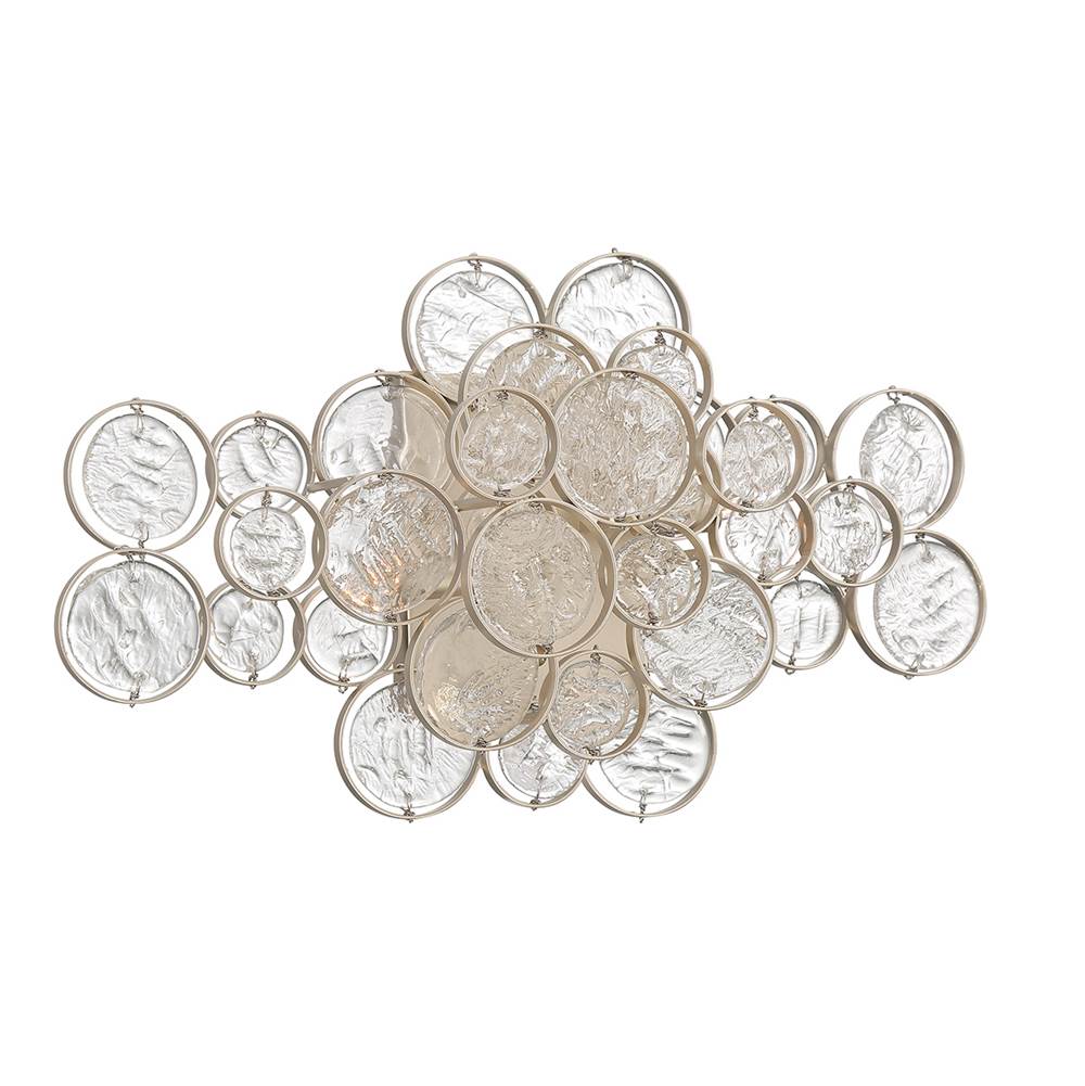 Eurofase Trento, Wall Sconce, 18'', Matte Silver, Clear Glass