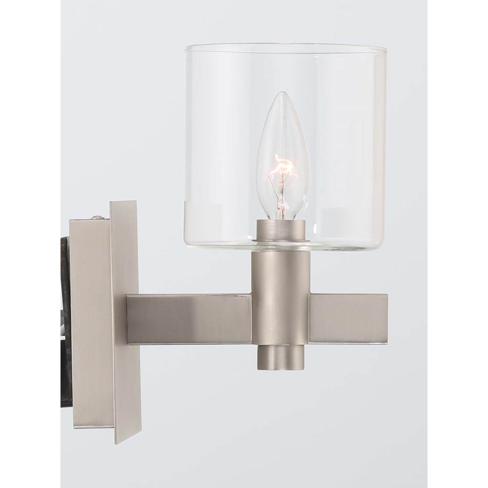 Eurofase 46811-028 Satin Nickel Decato, Wall Sconce, 9'', Satin Nickel, Clear Glass Image 5