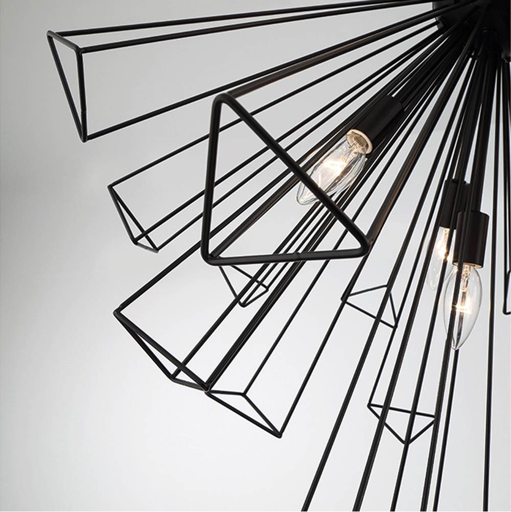 Eurofase 43863-013 Matte Black Dendelio, Chandelier , 13-light, 30'', Matte Black Image 5