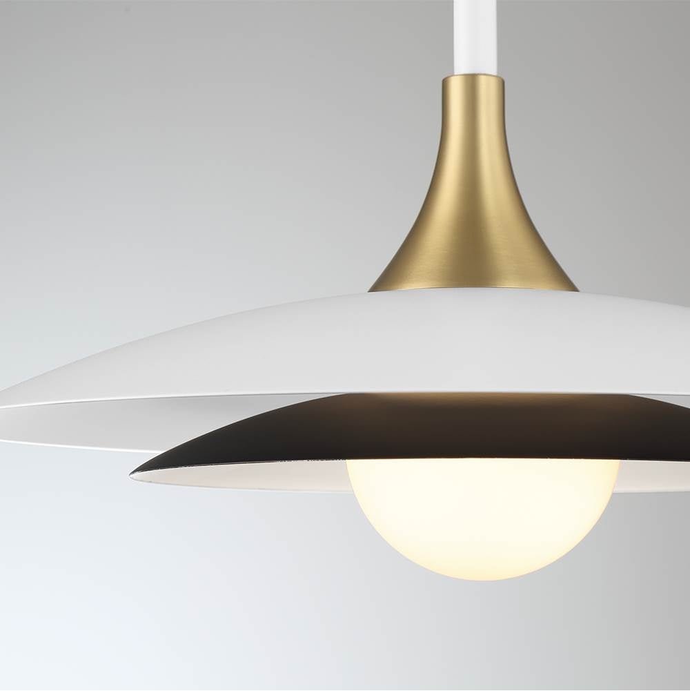 Eurofase 46441-010 Matte White Welsh, Pendant, 18'', Matte White, White Glass Image 3