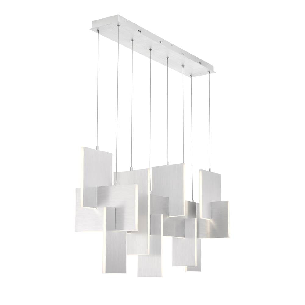 Eurofase 38044-030 Anodized Silver Coburg, Chandelier , 3-light, 42'', Anodized Silver Image 3