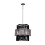 Eurofase Aden, Outdoor, 22'', Matte Black, Grey Rope