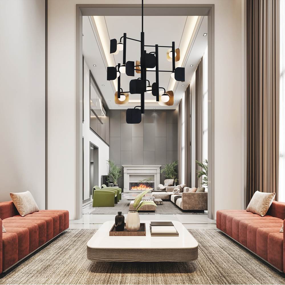 Eurofase Cornice, Chandelier, 12-light, 42'', Gold-black Mix, White Glass