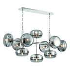 Eurofase 37089-029 Polished Nickel Nottingham, Chandelier, 10-light, 54'', Polished Nickel, Smoked Glass Image 3