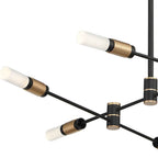 Eurofase Albany, Chandelier, 6-light, 32'', Brass-black Mix, White Acrylic