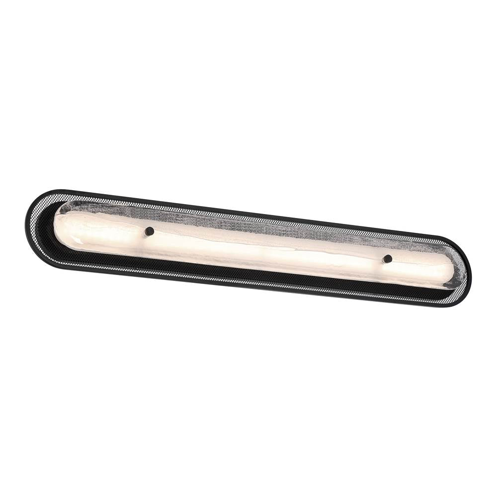 Eurofase 49445-015 Matte Black Tramore, Wall Sconce, 38'', Matte Black, Silver Glass Image 3