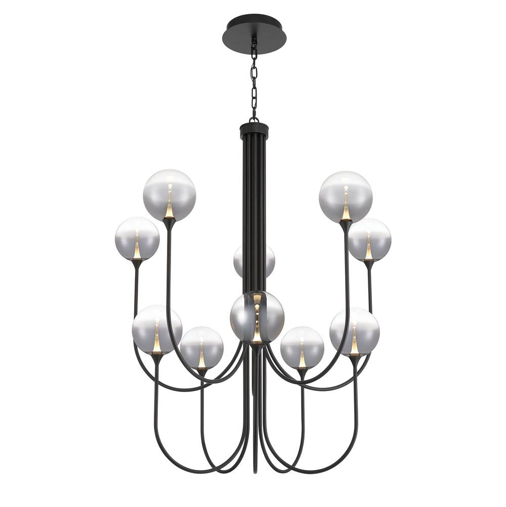 Eurofase 48926-027 Matte Black Iissa, Chandelier, 10-light, 40'', Matte Black, Smoked Glass Image 3