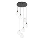Eurofase 48929-011 Matte Black Iissa, Chandelier, 7-light, 21'', Matte Black, Clear Glass Image 2