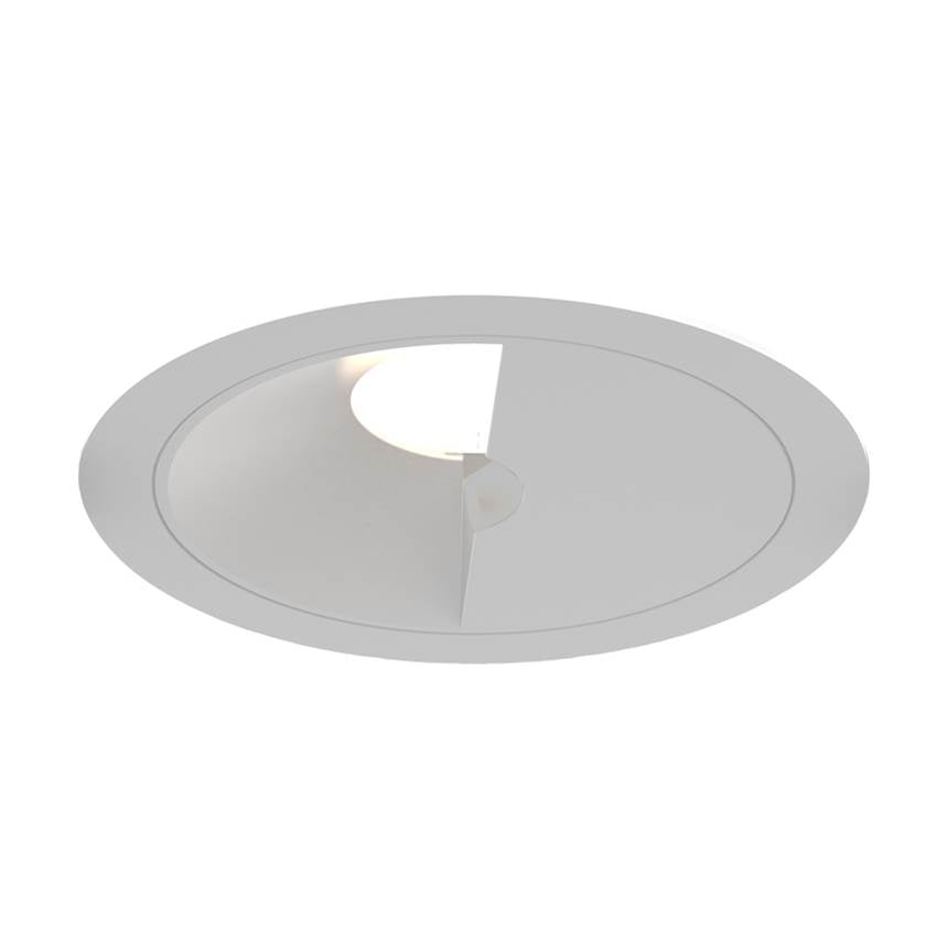 Eurofase Oscar Small 10w Round White Trim White Baffle Wall Wash Wide 3000k Clear Lens