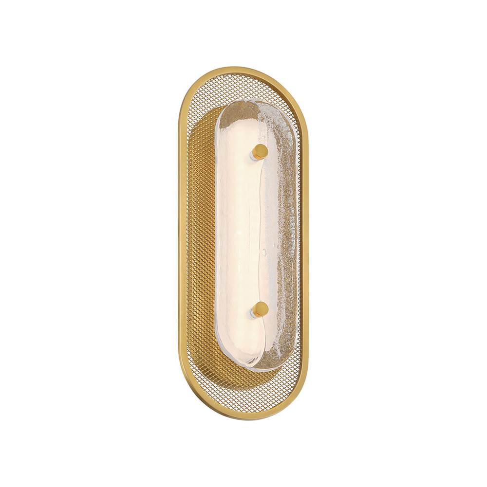 Eurofase Tramore, Wall Sconce, 16'', Gold, Silver Glass