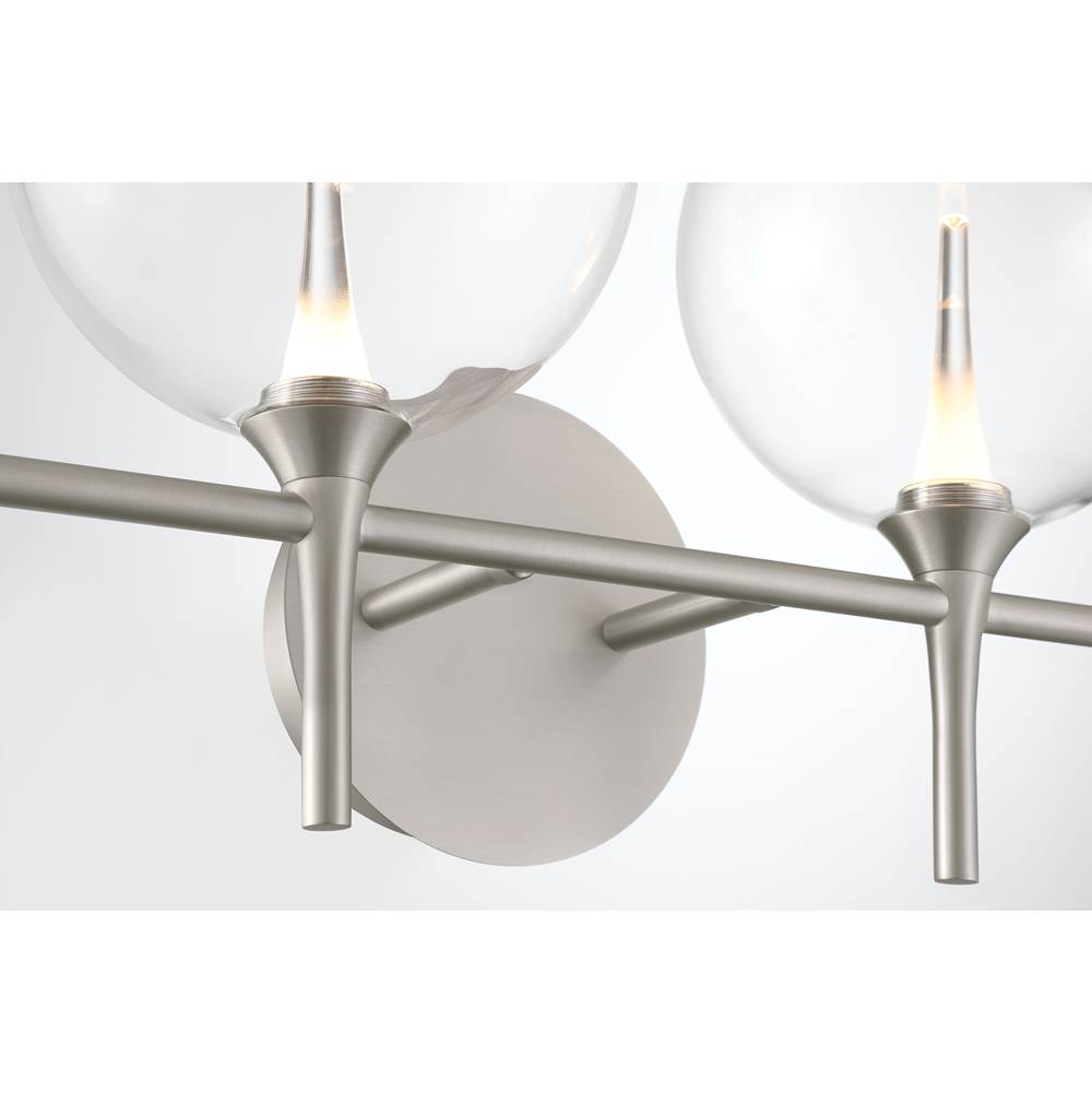 Eurofase 48920-018 Satin Nickel Iissa, Vanity, 5lt, Satin Nickel, Clear Glass Image 2