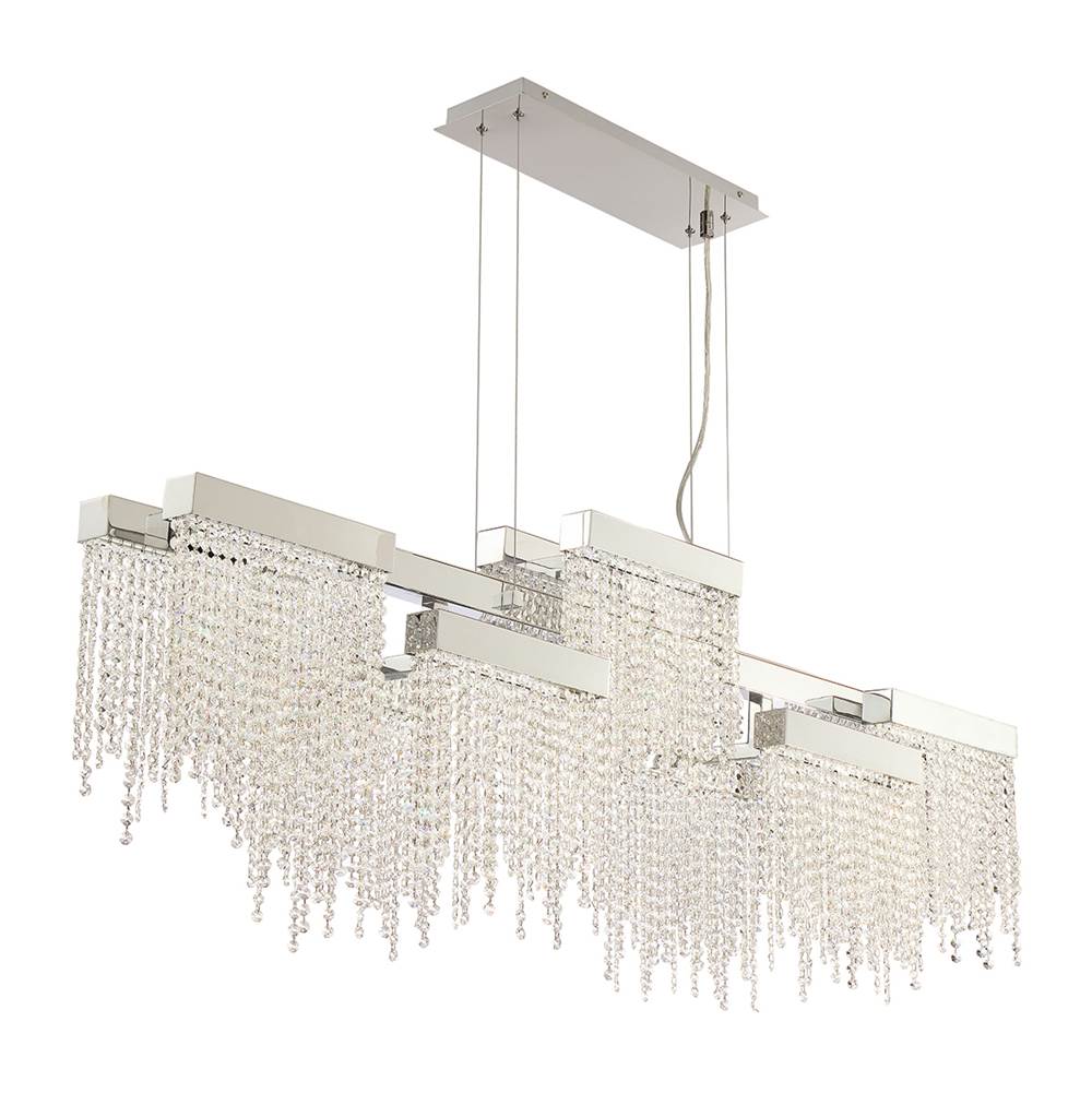 Eurofase 30005-013 Chrome Rossi, Chandelier , 10-light, 51'', Chrome Image 1