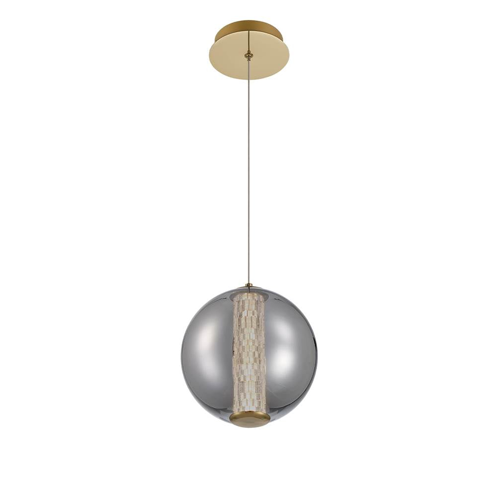 Eurofase Atomo, Pendant, 9'', Gold, Smoked Glass