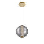 Eurofase Atomo, Pendant, 9'', Gold, Smoked Glass